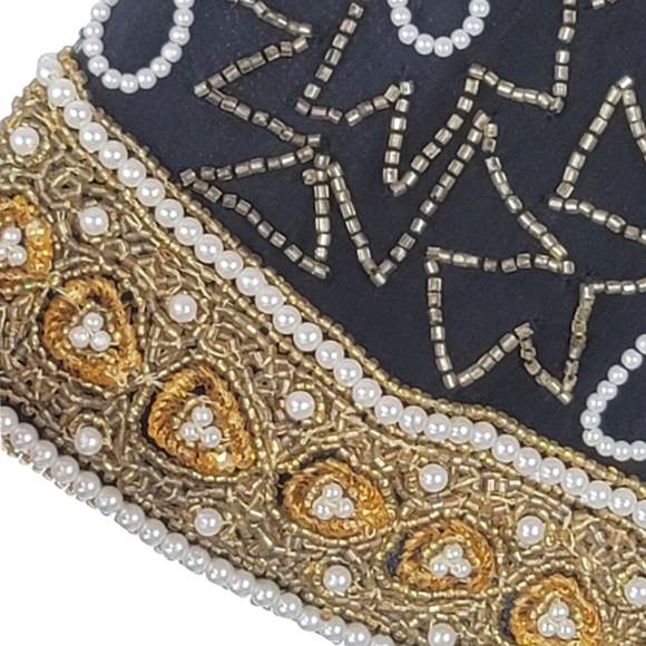 NWT Vintage Laurence Kazar Heavily Beaded Silk Event Short Sleeve Jacket SZ L - Picture 5 of 12